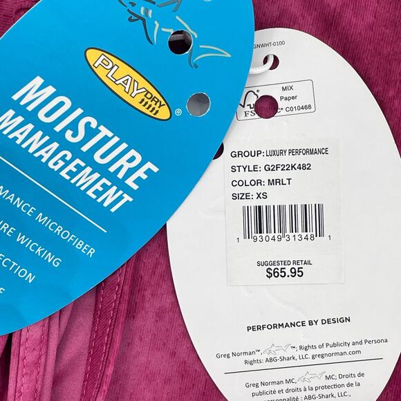 Greg Norman Women’s Emma Sleeveless Ethereal Print Tank Top Merlot, NWT, Sz. XS - Picture 5 of 8